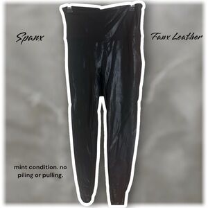 Spanx Black Faux Leather Leggings